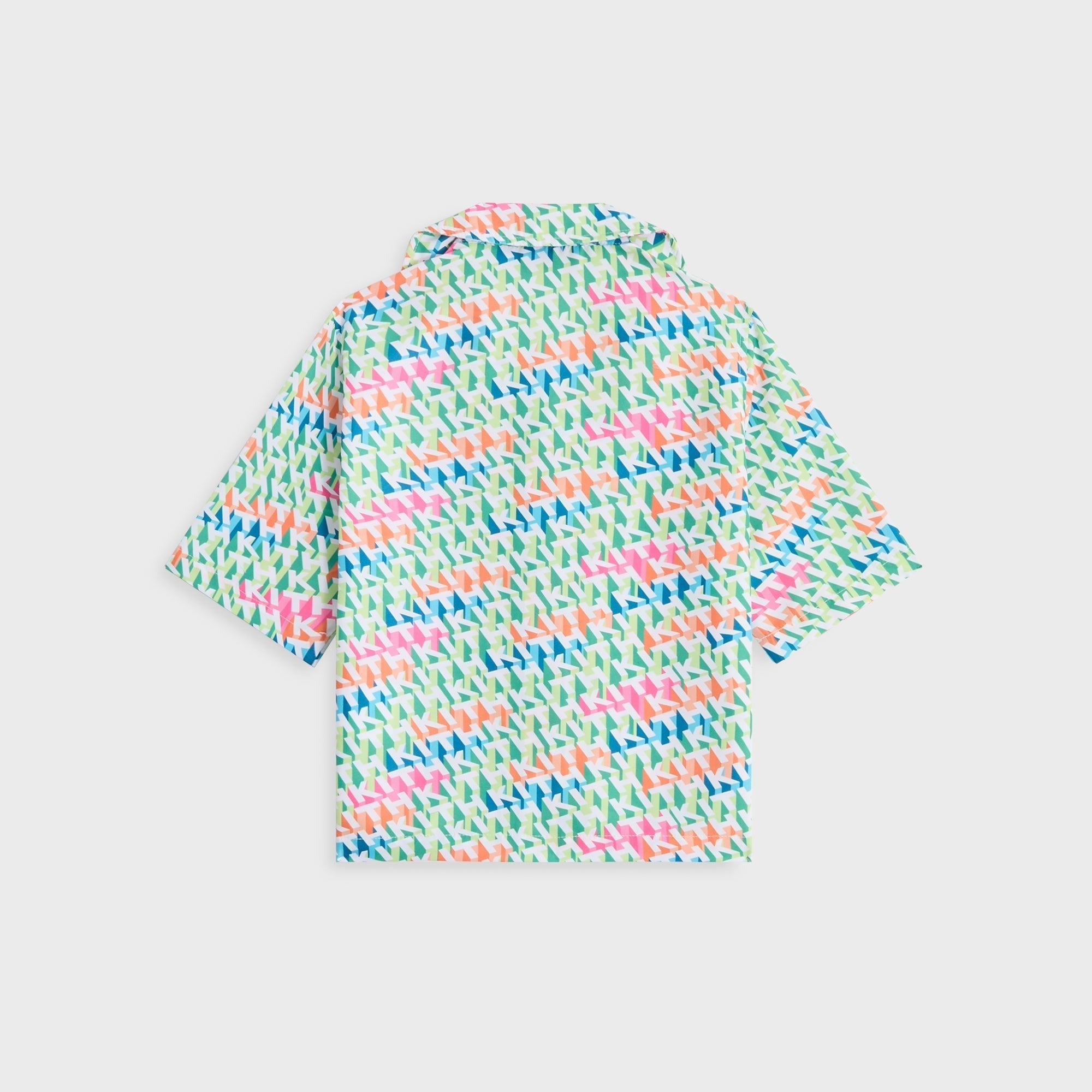 Kith Kids 3D Monogram Thompson Camp Swim Shirt - Peridot