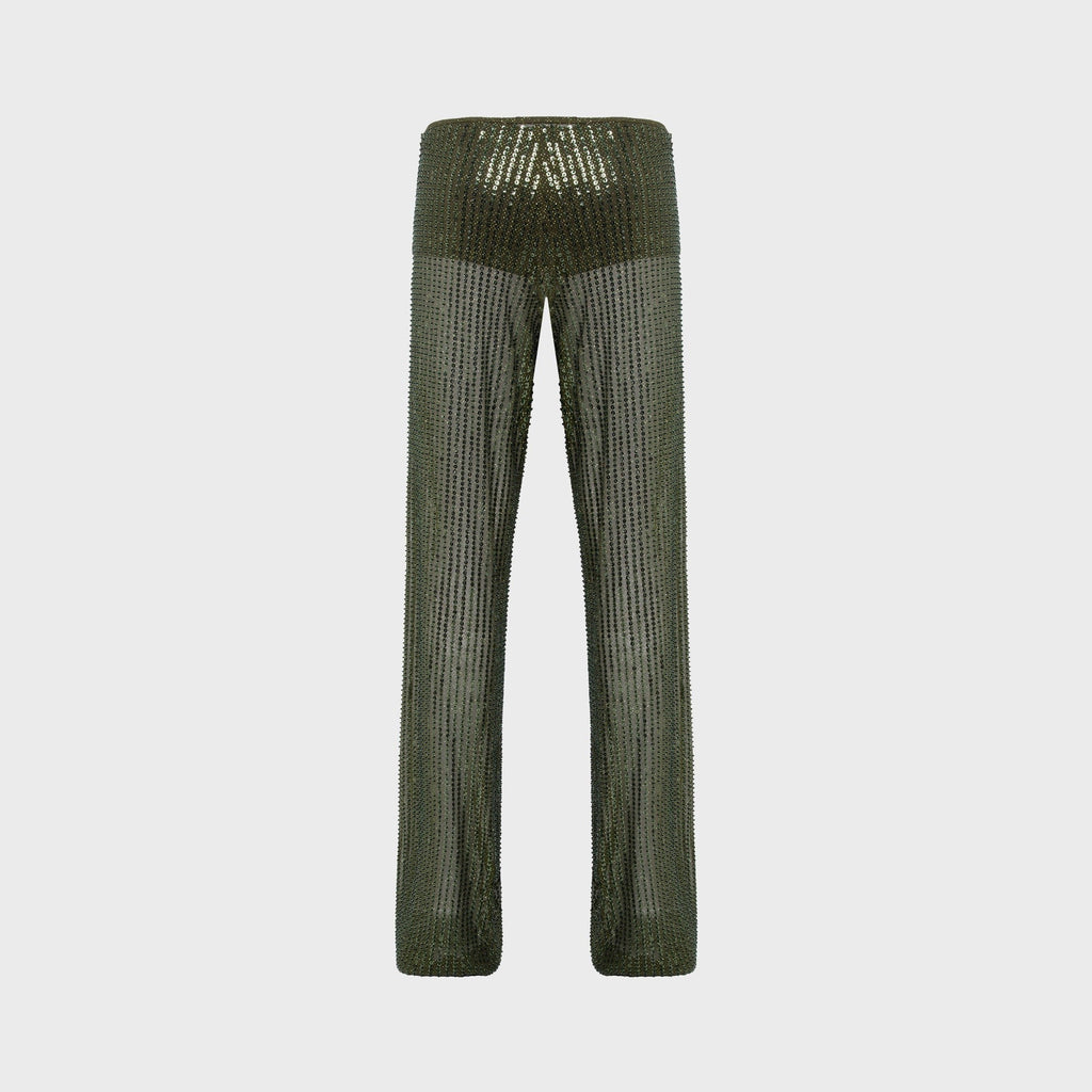 Siedres Alexium Sequin Sheer Pant - Green