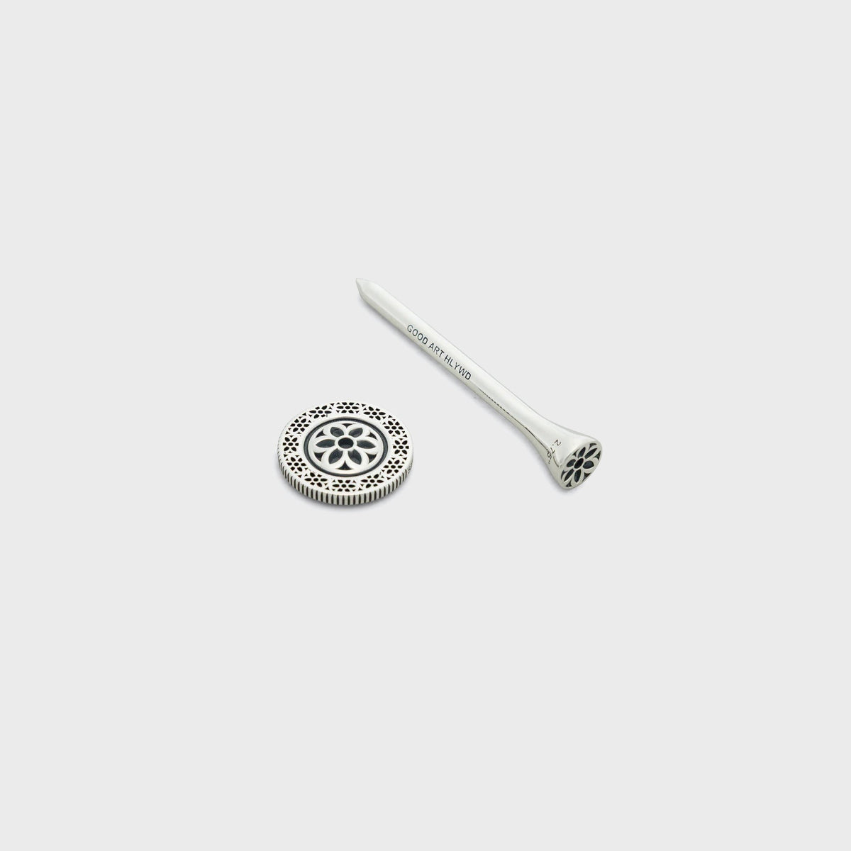 GOOD ART HLYWD Sterling Golf Tee & Ball Marker Set - Silver