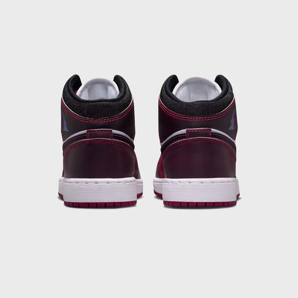 Jordan GS Air Jordan 1 Mid SE - Sweet Beet / Off Noir / White / Desert Pink