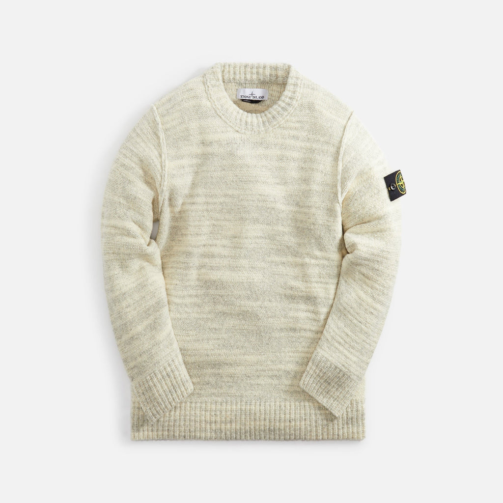 Stone Island Wool Nylon Yarn Crewneck - Plaster