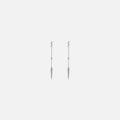 Saint Laurent YSL Rhinestone Spike Earrings - Palladium
