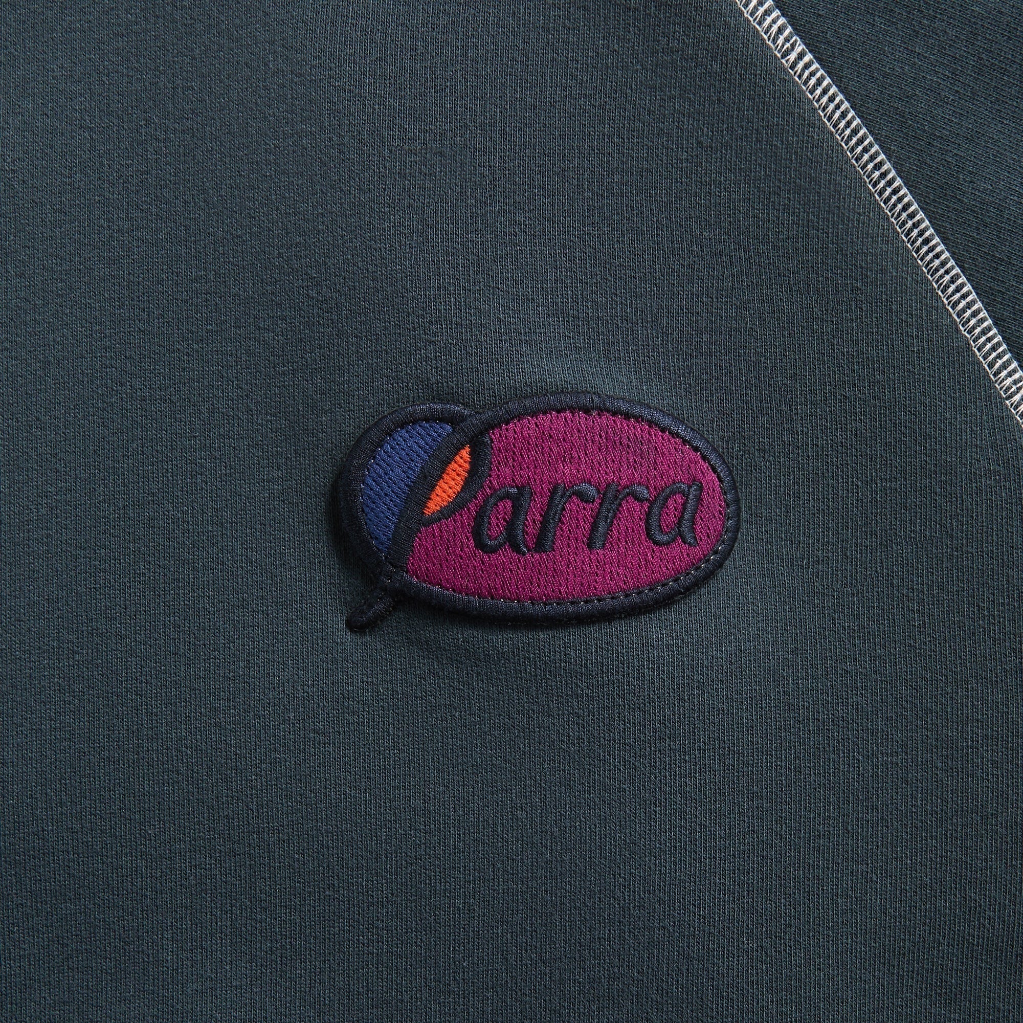 by Parra Circled Script Logo Hooded Sweatshirt - Dark Blue
