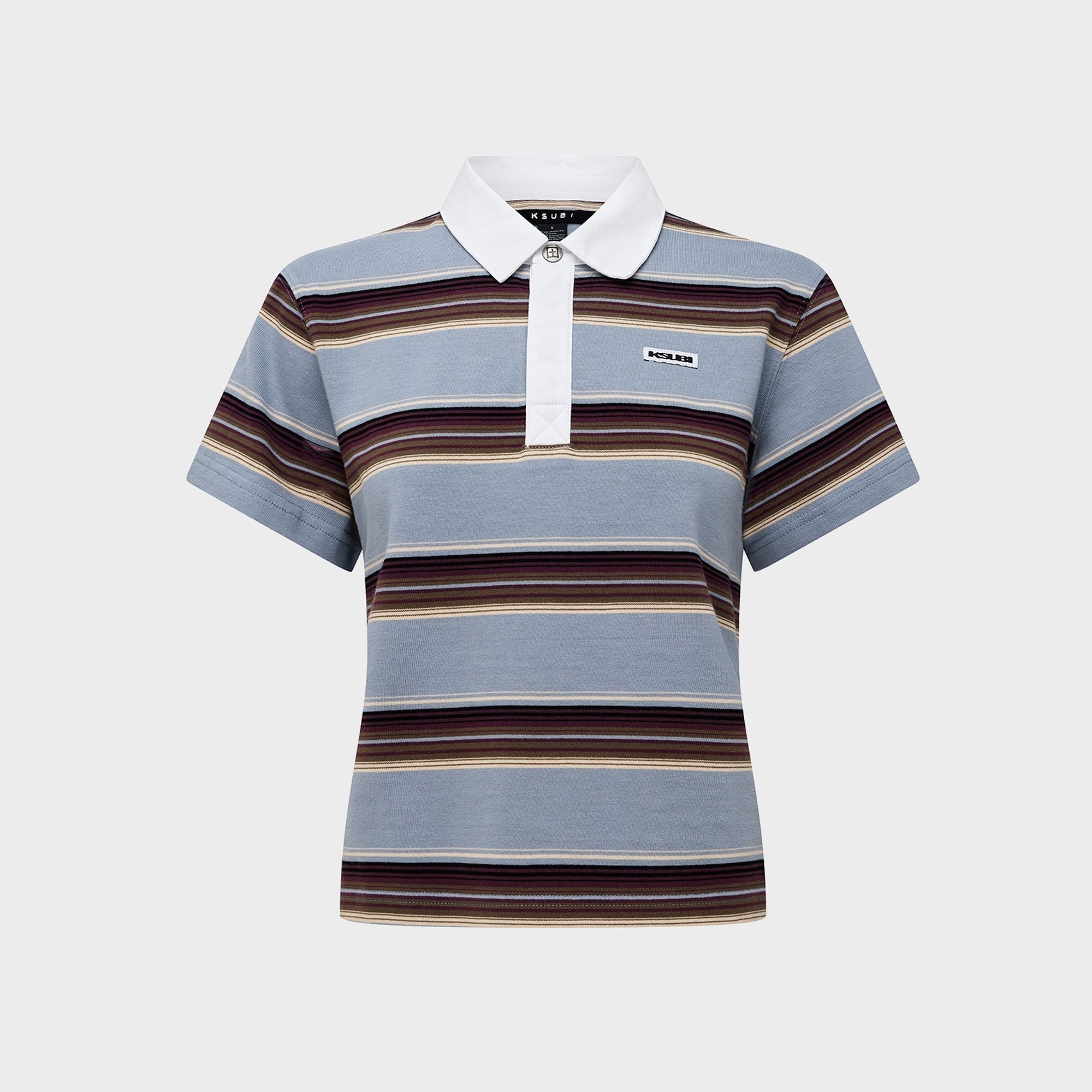 Ksubi Sott Shrunken Polo - Multi Stripe