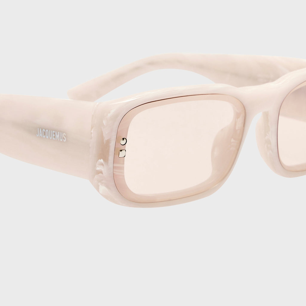 Jacquemus Pisco Sunglasses - Marble / Silver / Light Smoke