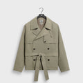 &Kin Washed Twill Nikolai Cropped Trench - Scene