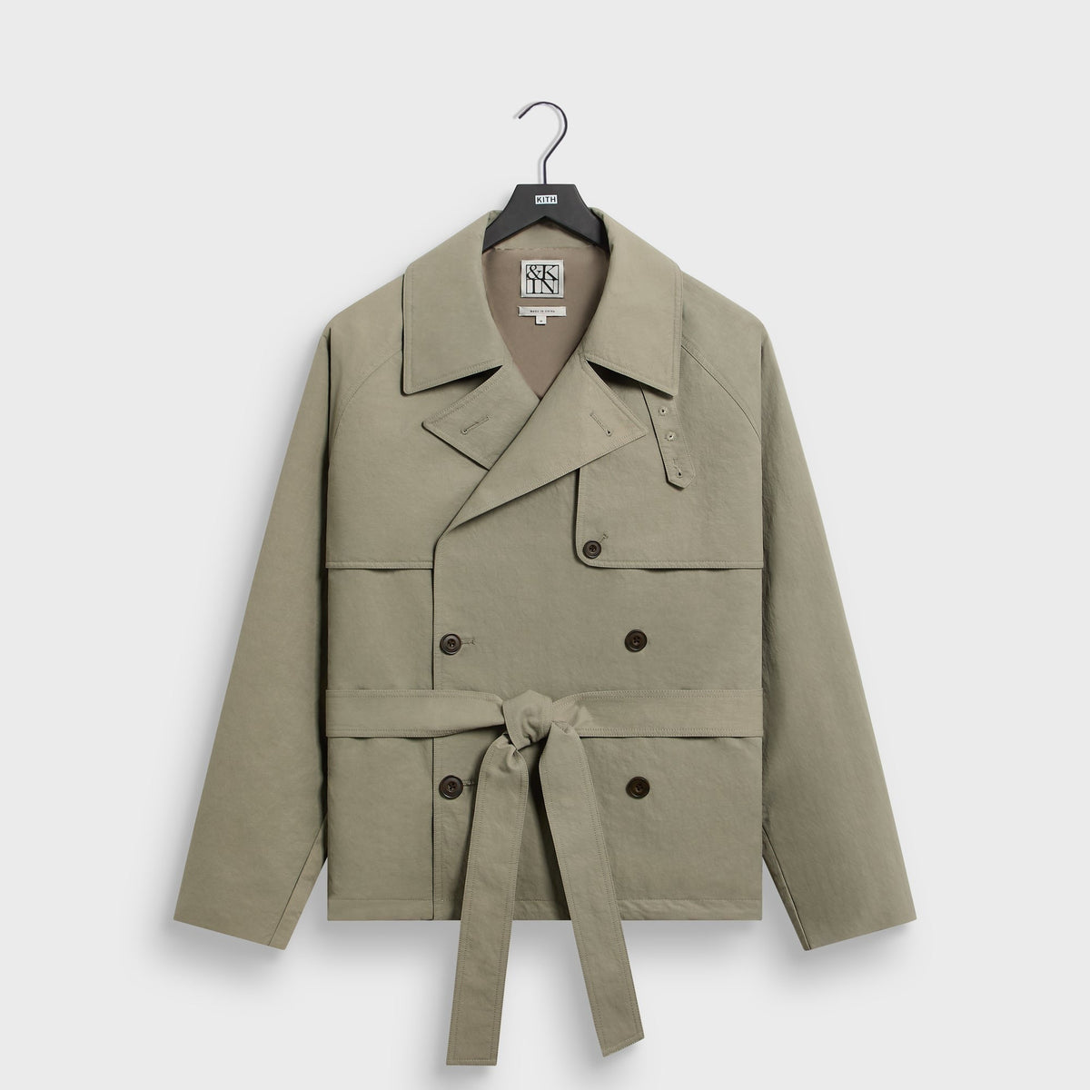 &Kin Washed Twill Nikolai Cropped Trench - Scene