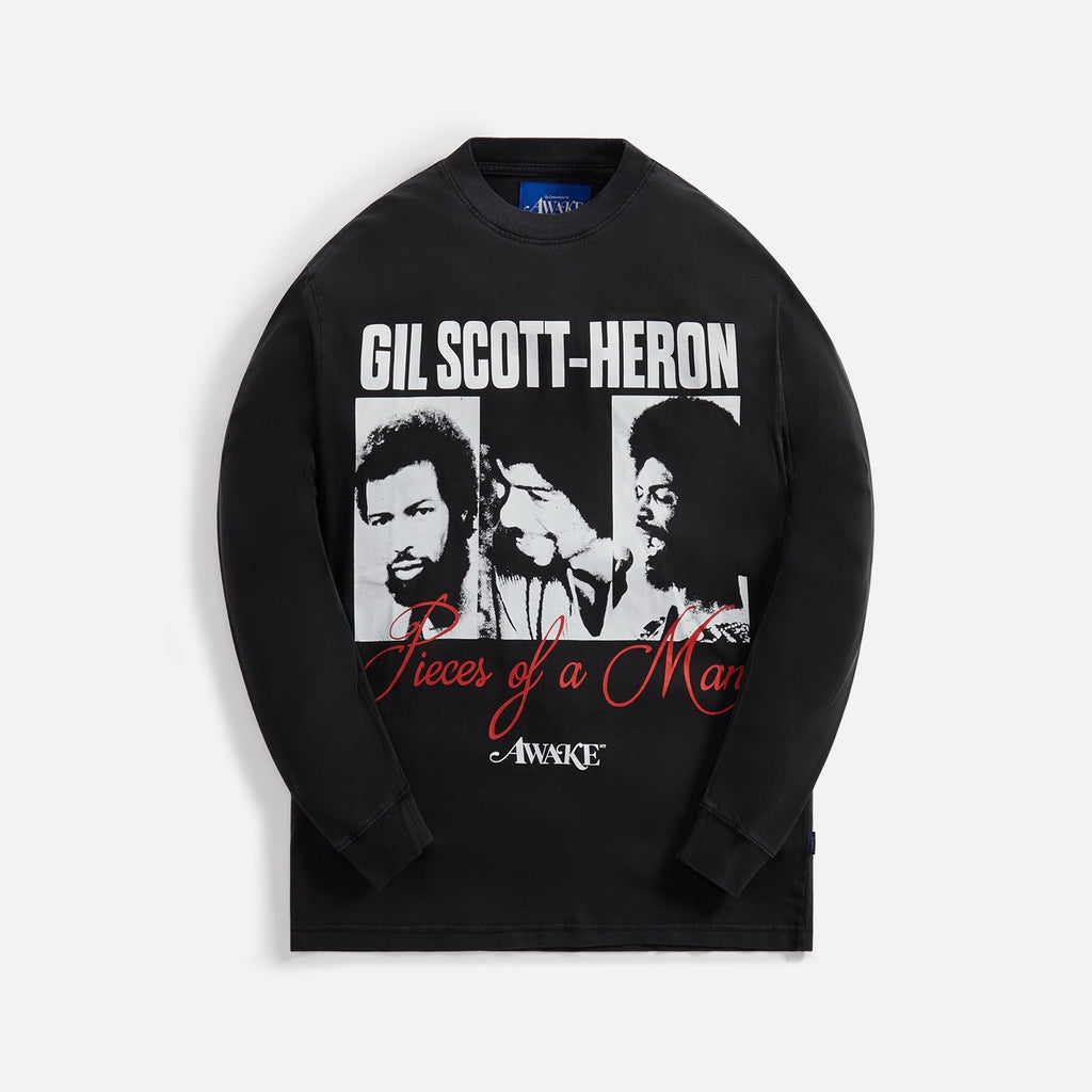 Awake NY X Gil Scott Heron Long Sleeve Tee - Charcoal