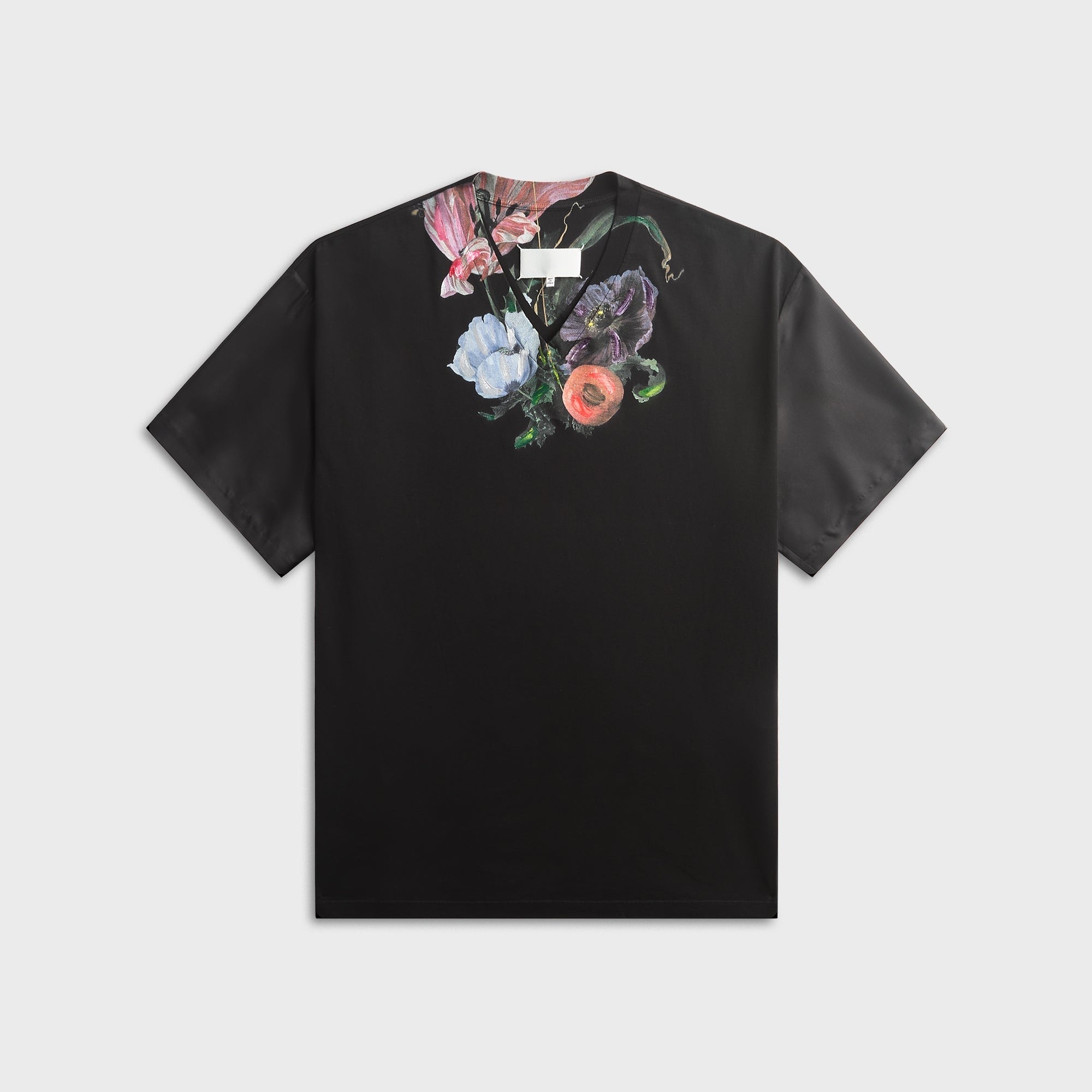 Maison Margiela Flower Cotton-Silk Tee - Black