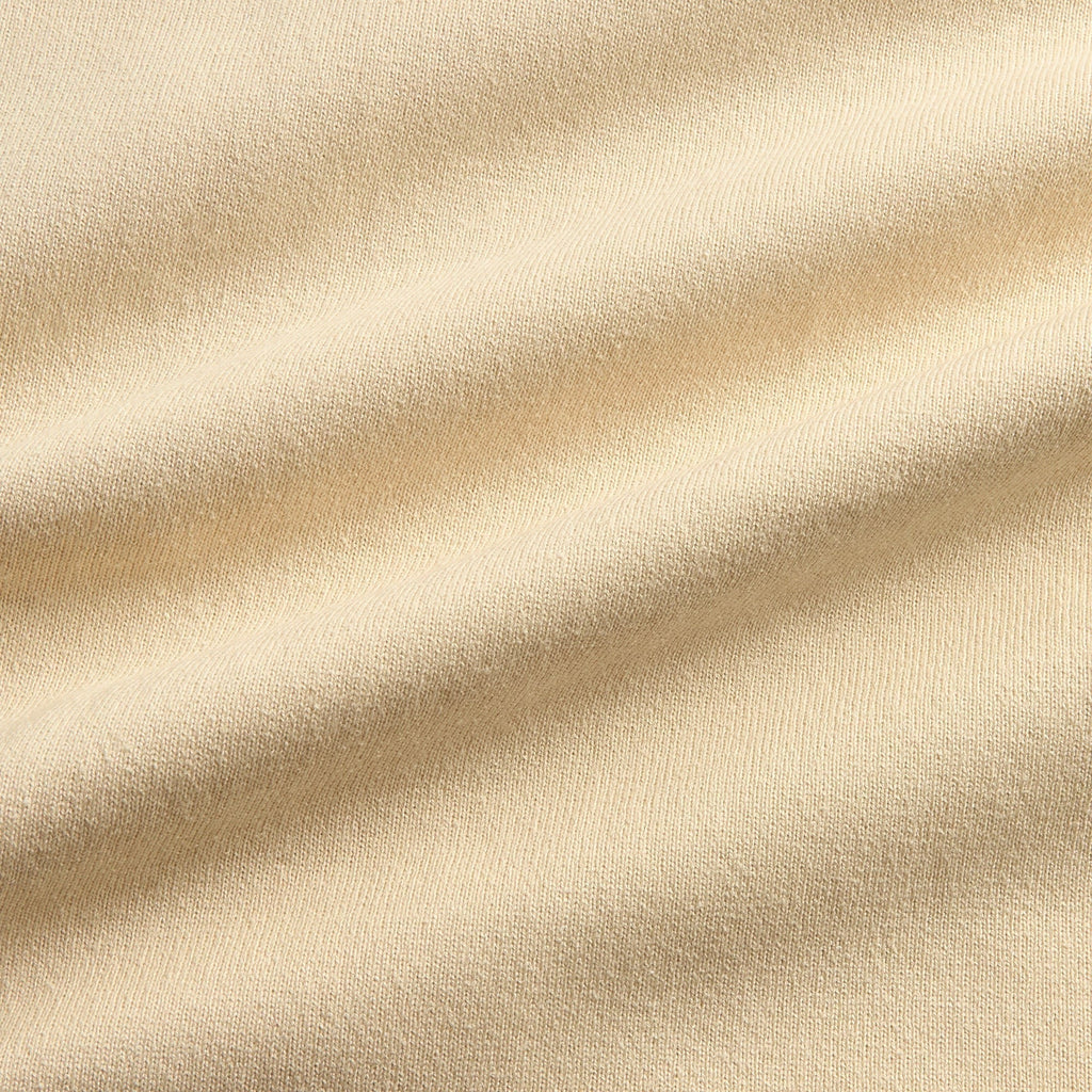 Auralee High Gauge Tussah Silk Knit Skipper Polo - Ivory