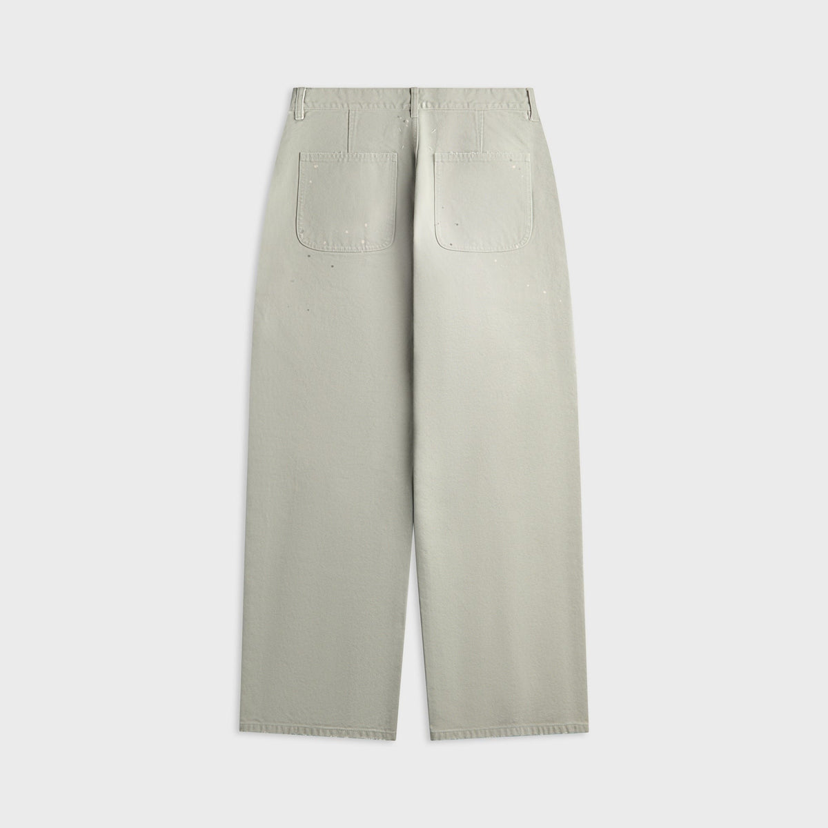 Maison Margiela Wide-Leg Paint Splattered Cotton Canvas Trouser - Gray