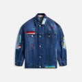 Marni Stone Washed Jacket with Mohair - Iris Blue