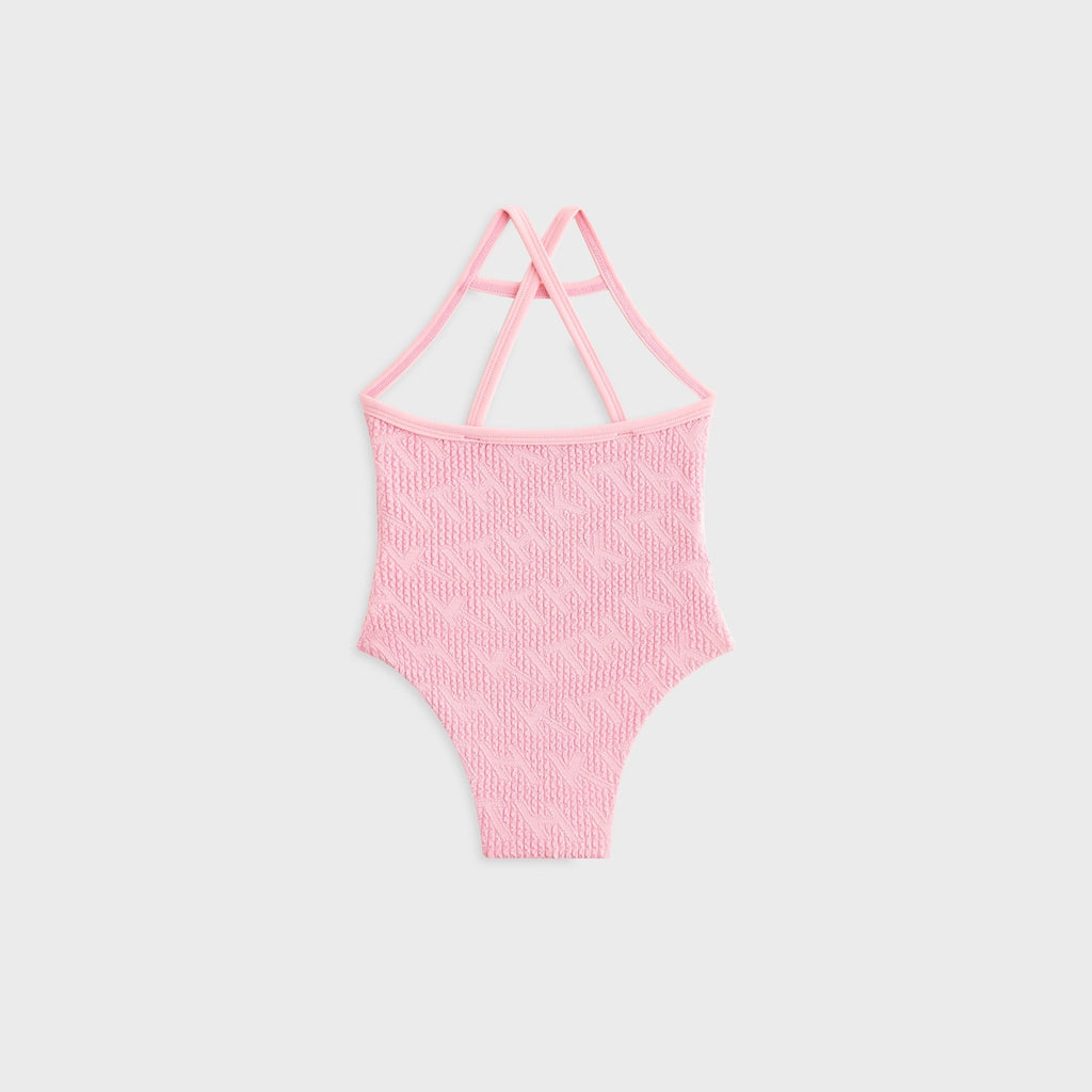 Kith Baby Textured Monogram Jodi One Piece Suit - Bubblegum