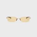 Flatlist Milo Sunglasses - Brushed Gold Dark Tortoise / Yellow