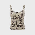 Siedres Cali Velvet Tank Top - Ecru