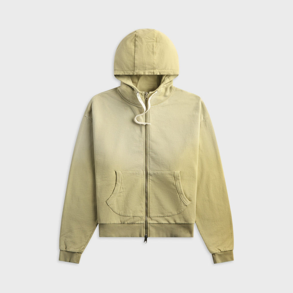Brain Dead Padded Elbow Zip-Up Hoodie - Sand