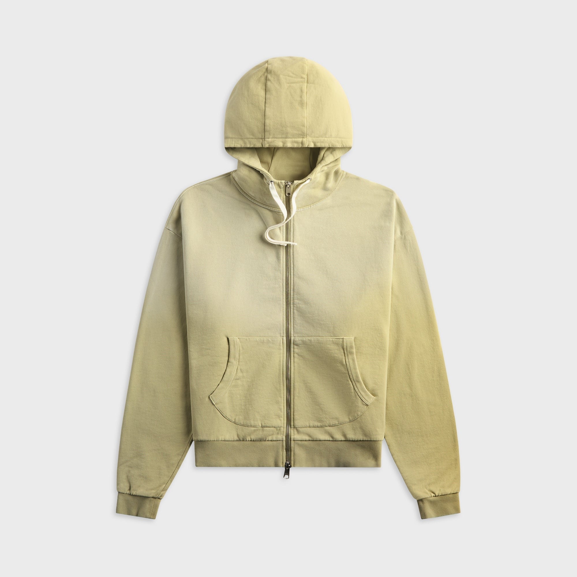 Brain Dead Padded Elbow Zip-Up Hoodie - Sand