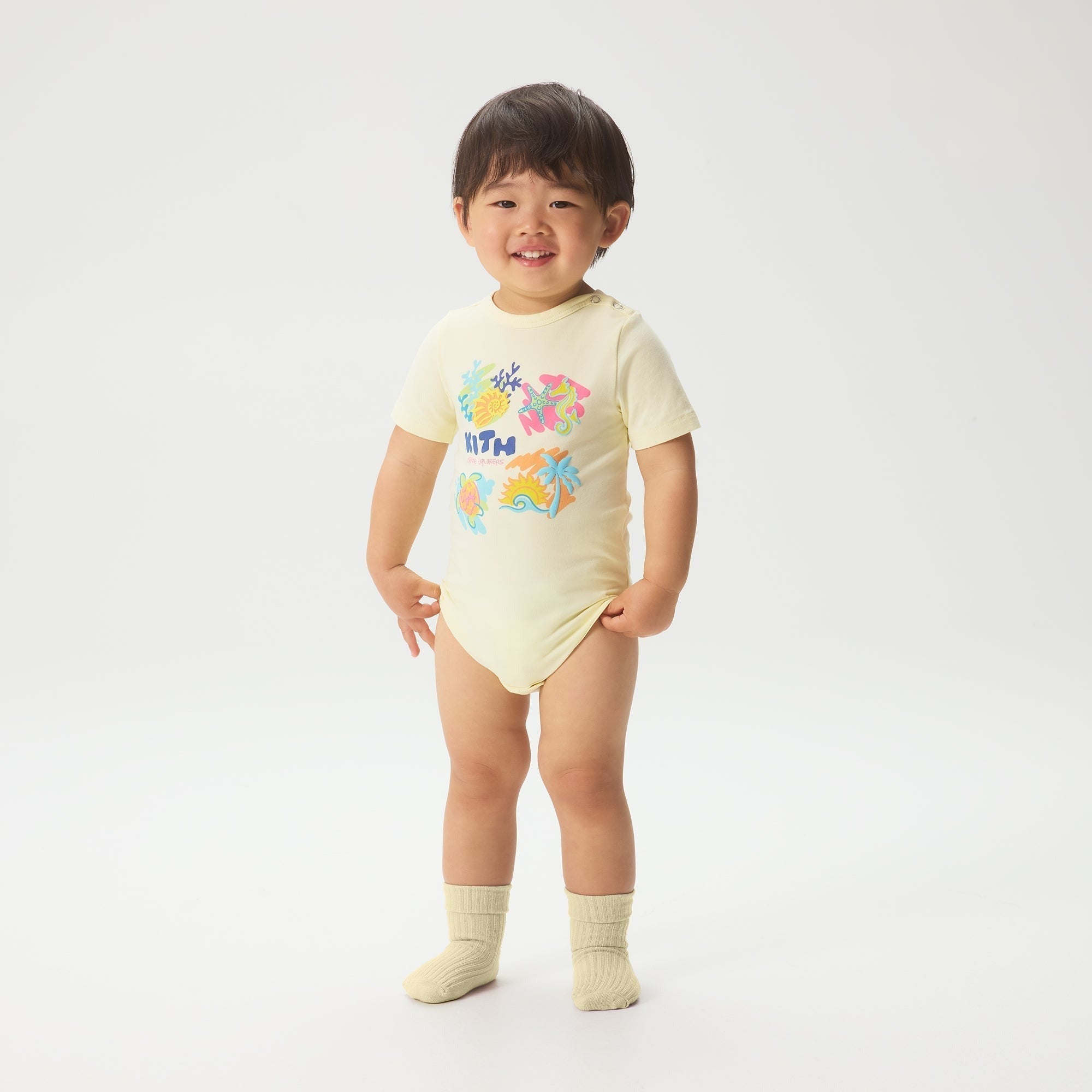 Kith Baby Seaside Souvenir Bodysuit - Straw