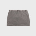 Alexander Wang Mid Rise Mini Skort With Embossed Logo - Washed Alloy