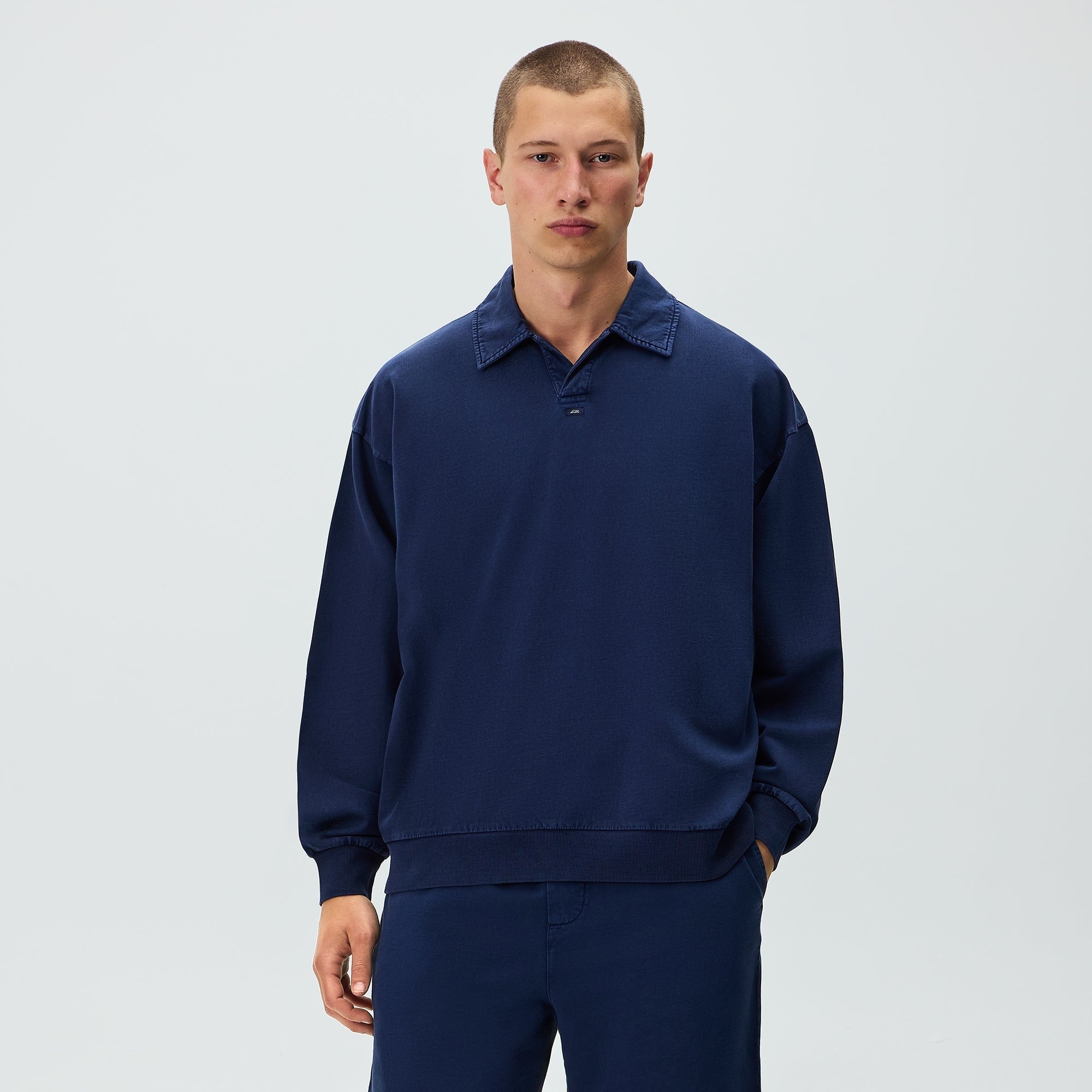 Kith Indigo Micro Fleece Nelson Pullover - Dark Indigo
