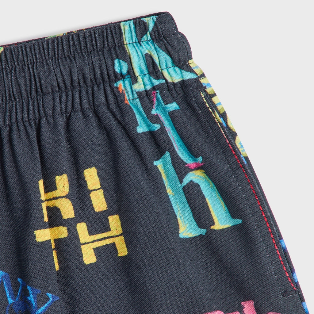 Kith Kids Thompson Camp Tossed Monogram Short - Nocturnal