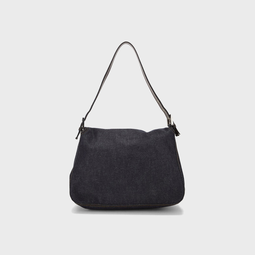 WGACA Fendi Denim Mama Baguette Bag - Blue