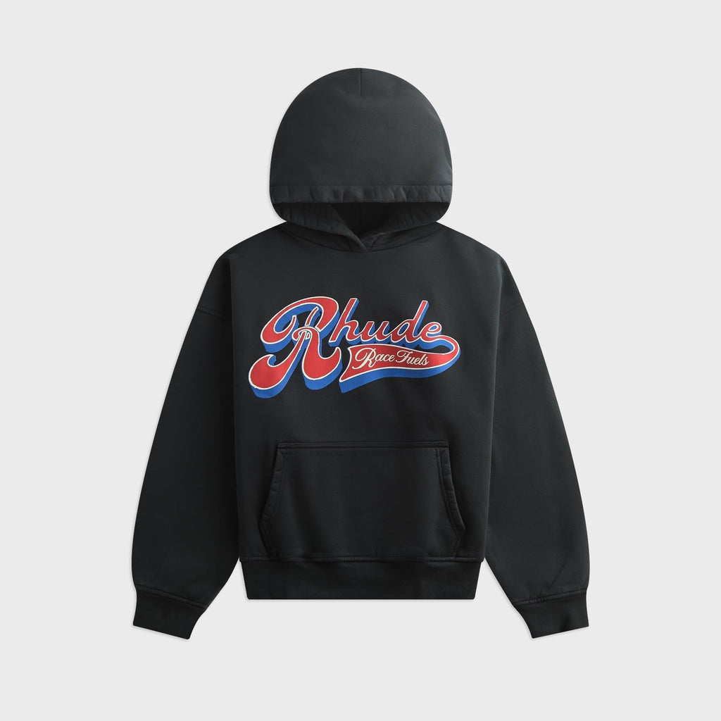 Rhude Pit Stop Hoodie - Vintage Black / Red / Blue