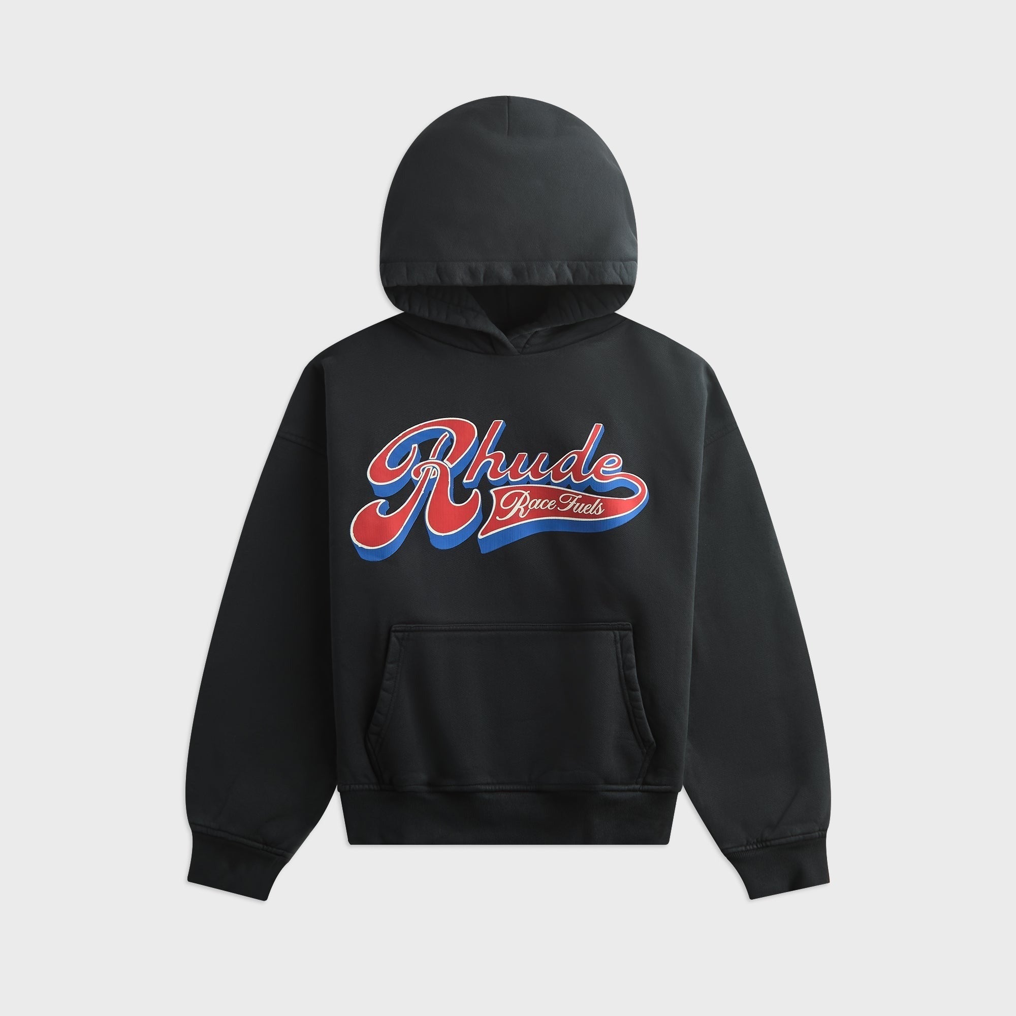 Rhude Pit Stop Hoodie - Vintage Black / Red / Blue