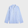 Tekla Cotton Poplin Pyjama Shirt - Bassett Stripes