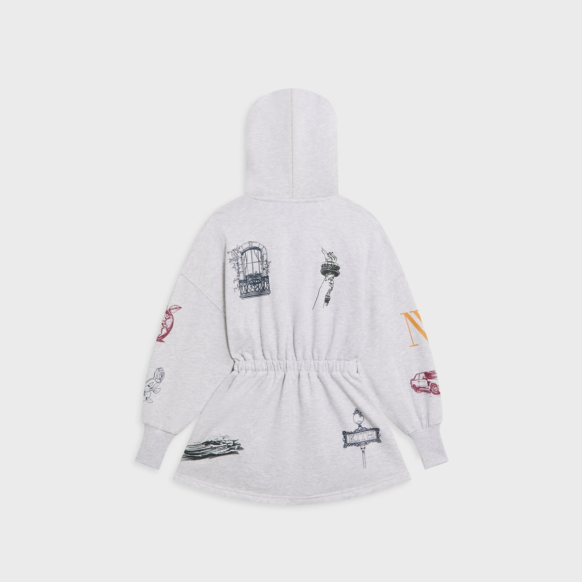 Kith Kids Logo Hoodie Dress - Light Heather Grey