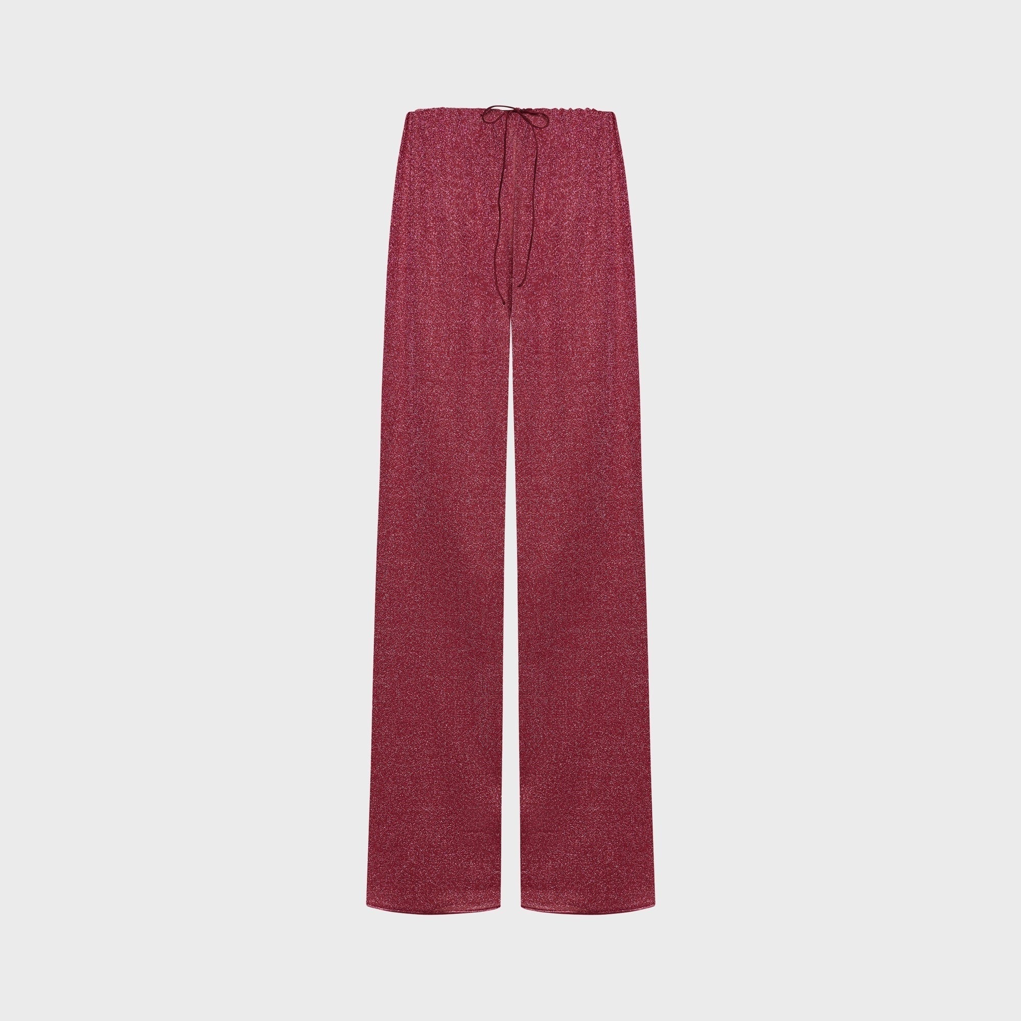 Oseree Lumiere Lurex Long Pant - Coral
