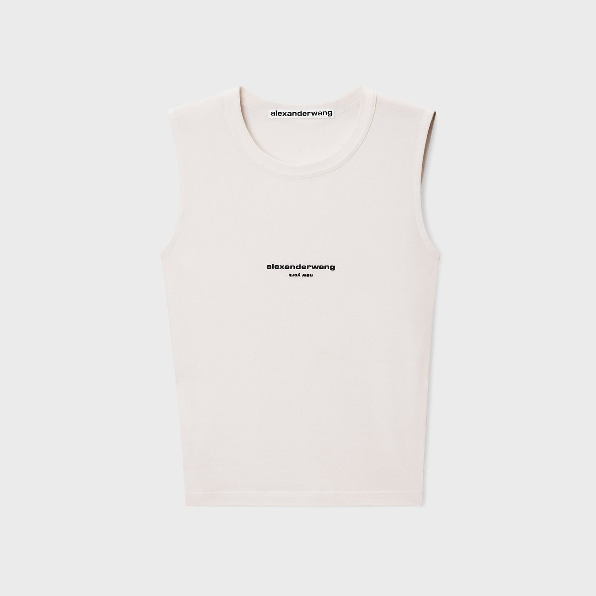 Alexander Wang Logo Print Fitted Tank Top - White