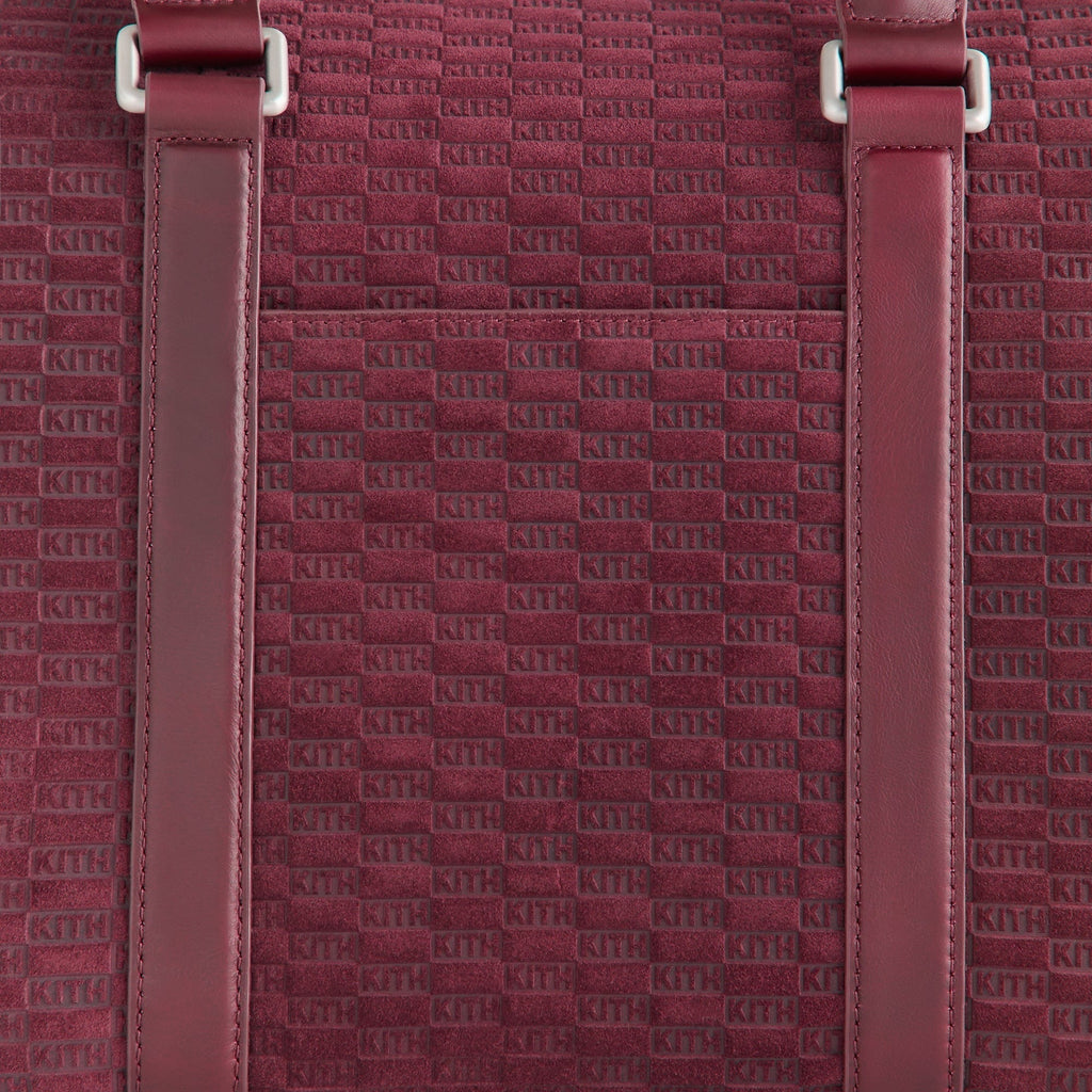 Kith Monogram Suede Traveler K40 Bag - Magma