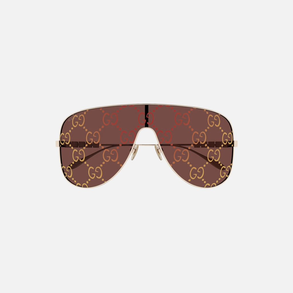 Gucci Metal Aviator Monogram Frames - Red