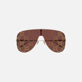 Gucci Metal Aviator Monogram Frames - Red