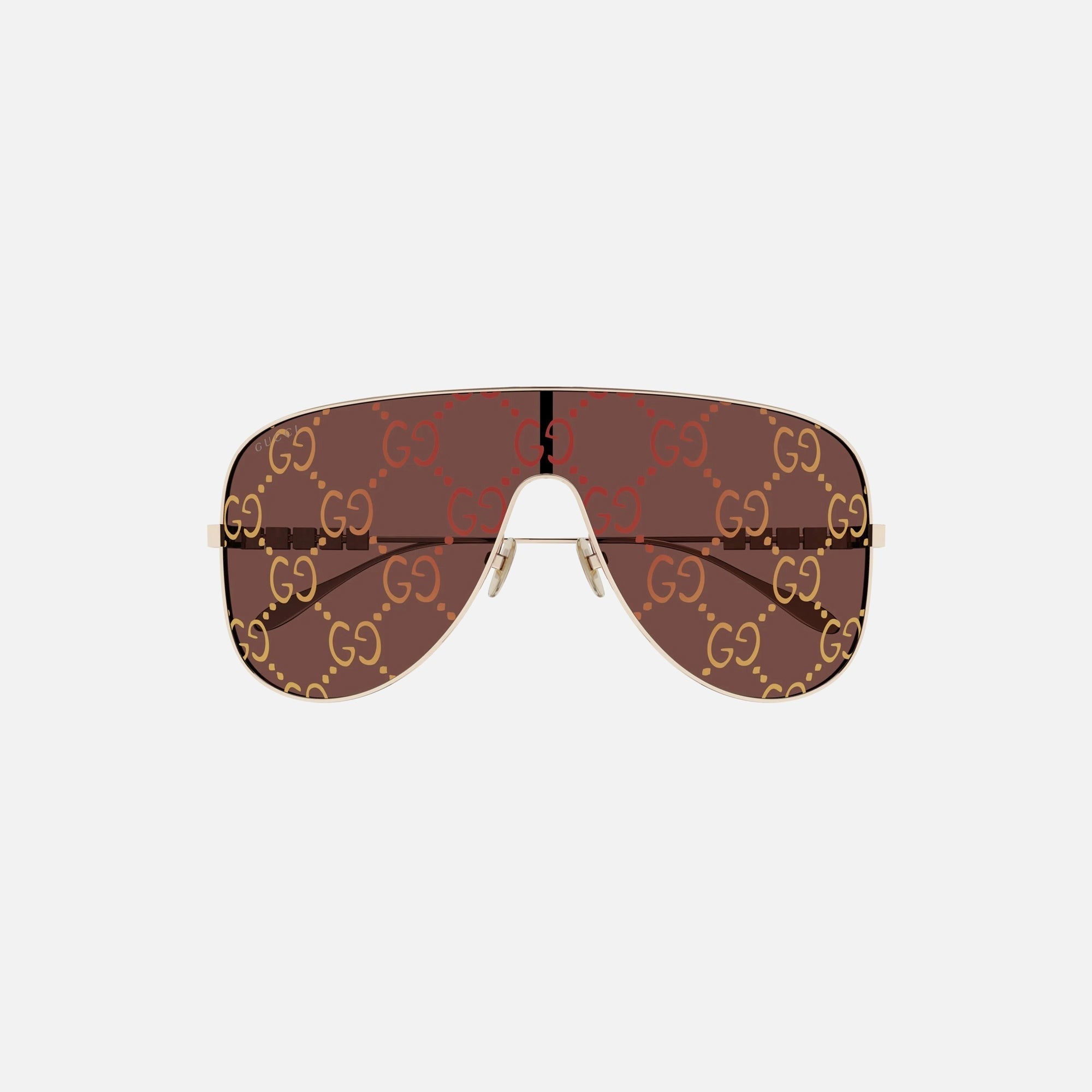 Gucci Metal Aviator Monogram Frames - Red