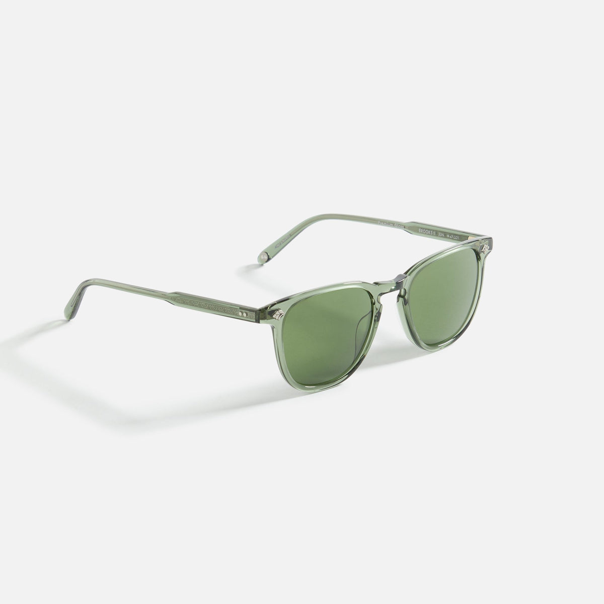 Garrett Leight Brooks II Sun - Juniper / Pure Green