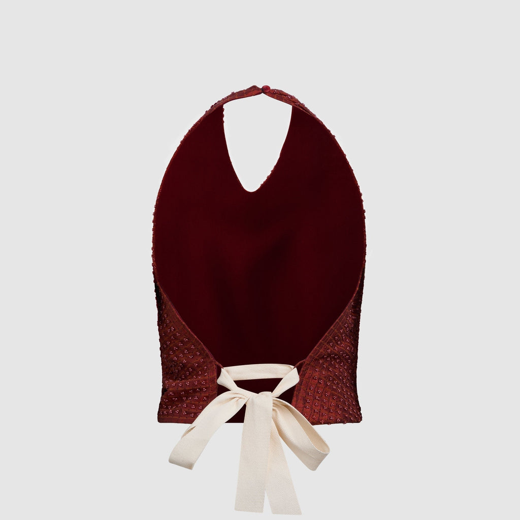 Tae Park Embellished Napkin Top - Red / Orange