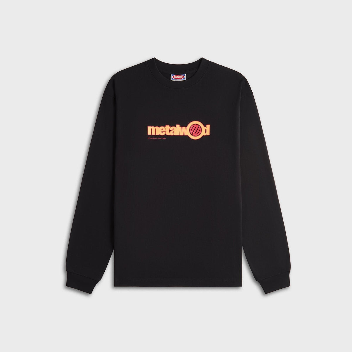 Metalwood Word Long Sleeve Tee - Black