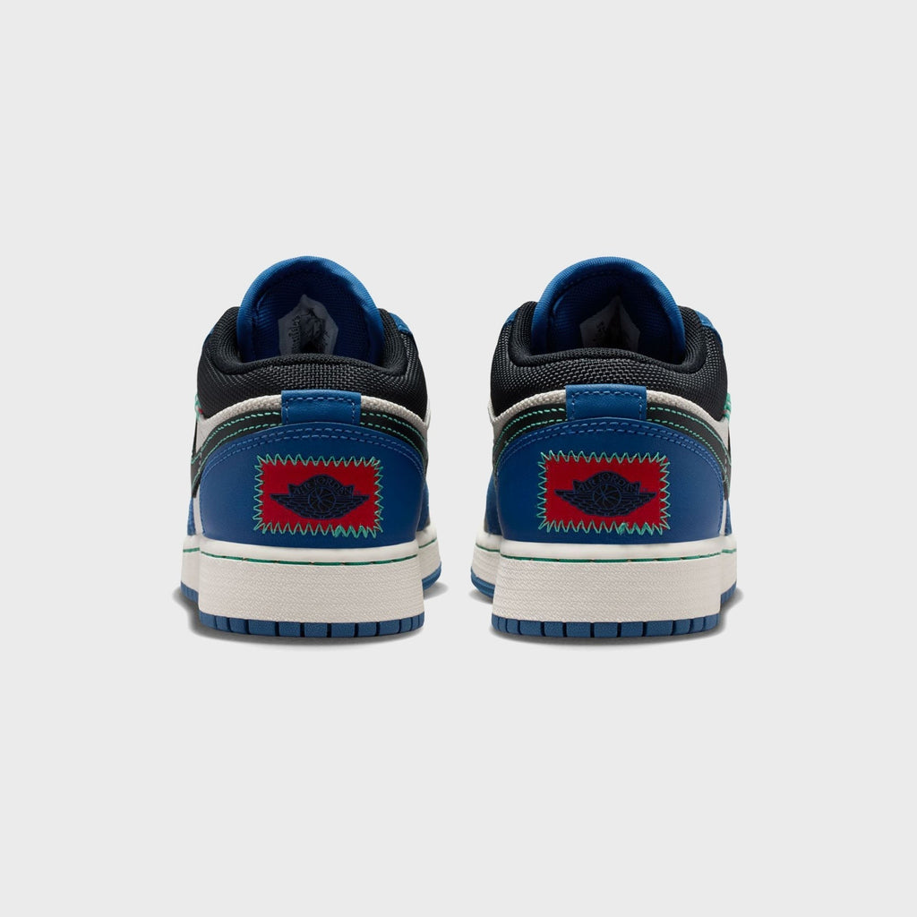 Jordan GS Jordan 1 Low Alt SE - True Blue / University Red / Kinetic Green / Black