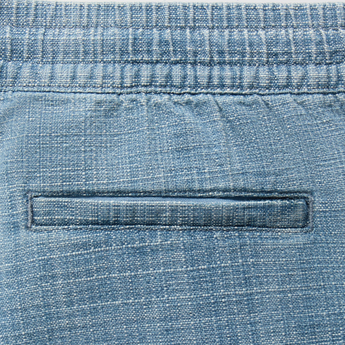 Kith Textured Indigo Weave Cayden Short - Light Indigo