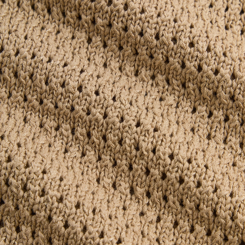 Kith Crochet Luke Zip Front Sweater - Durum