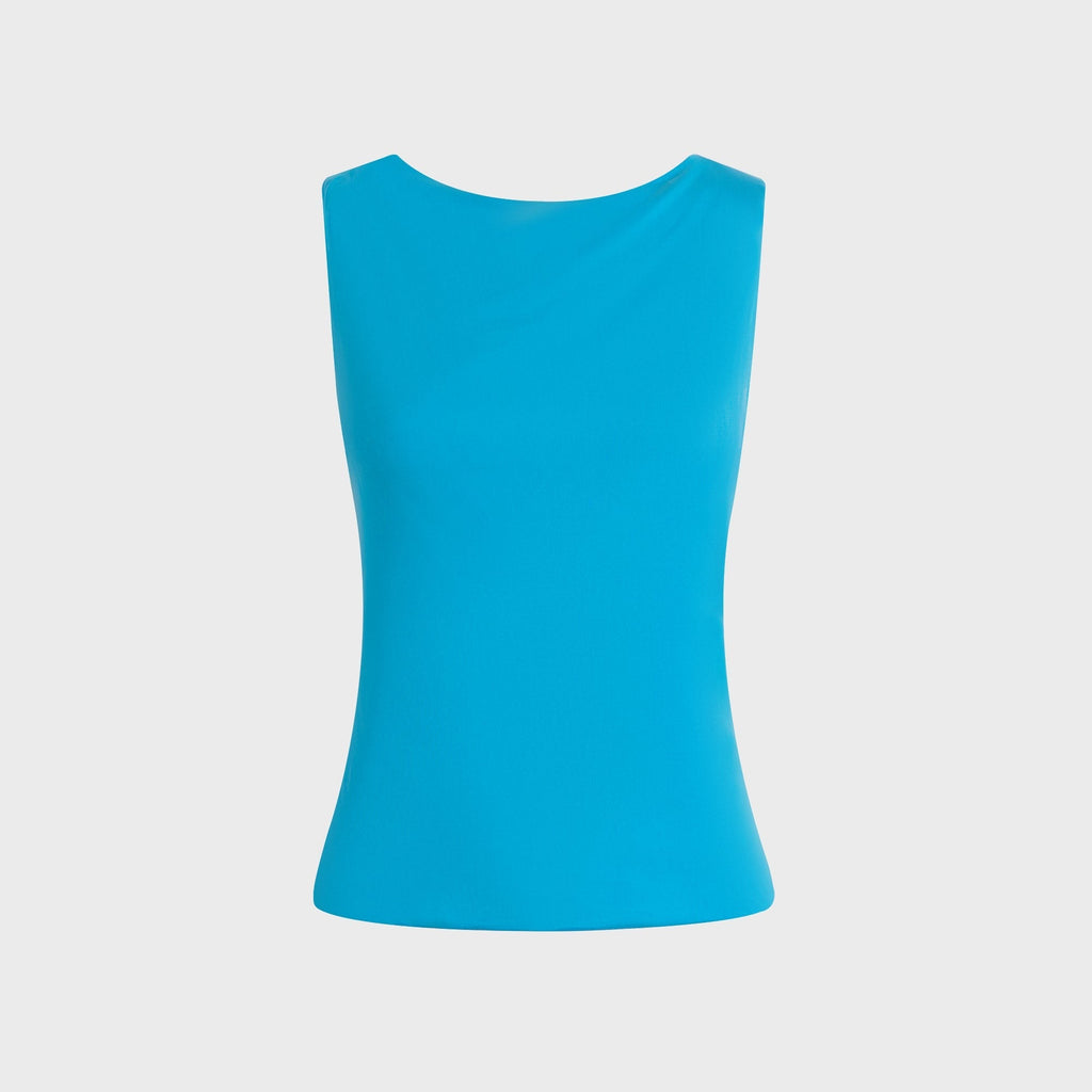 Peachy Den Kylie Cross Back Top - Ocean