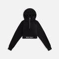 Palm Angels Logo Tape Zipped Hoody - Black