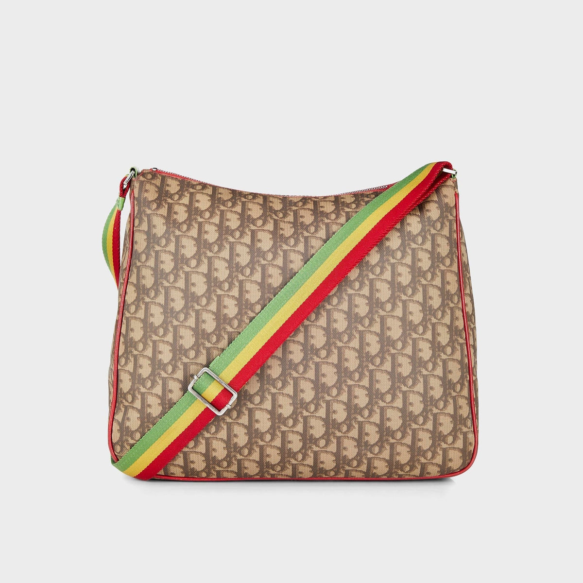 WGACA Dior Rasta Trotter Canvas Messenger Bag - Brown