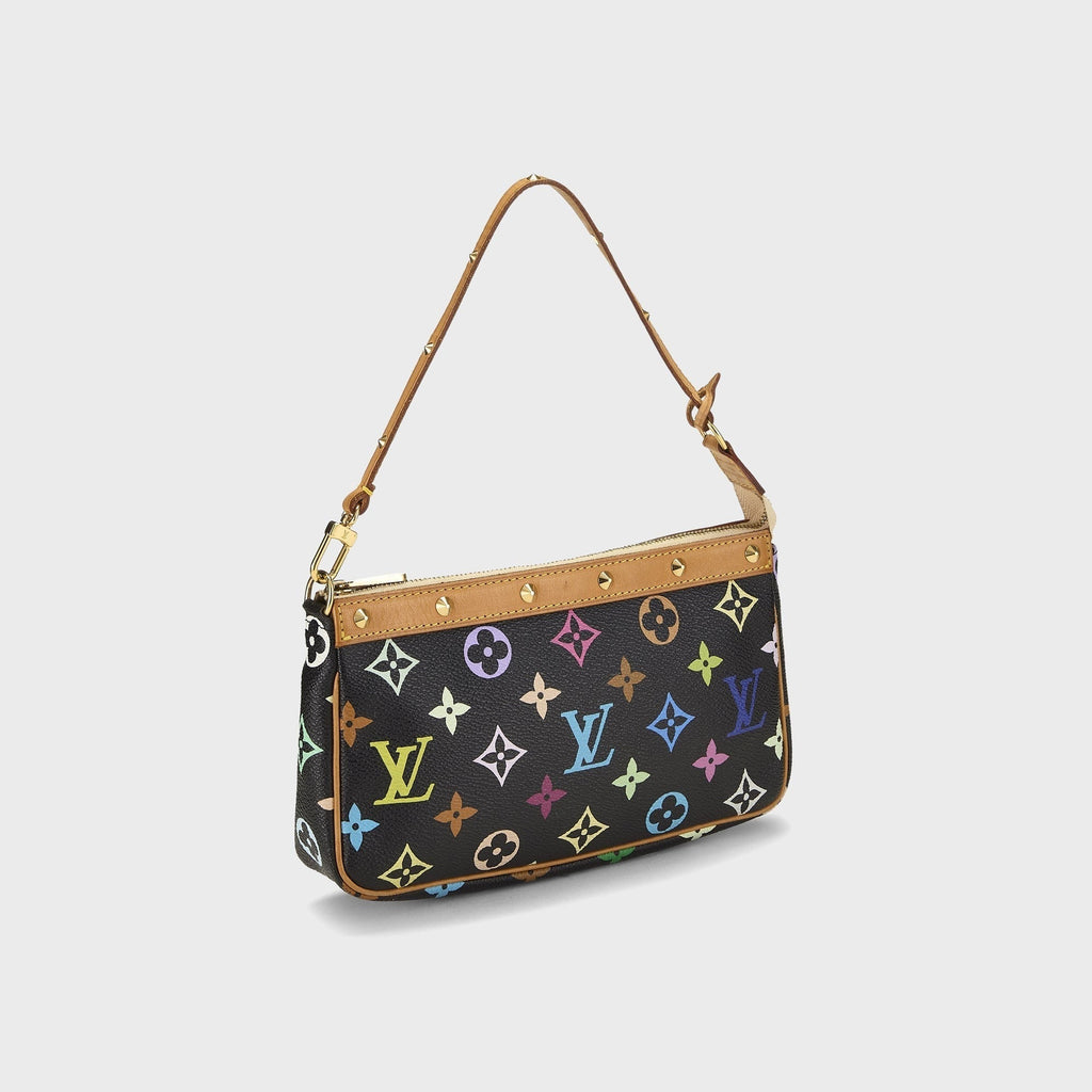 WGACA Louis Vuitton x Takashi Murakami Pochette Accessoires V2 Bag - Black / Multi