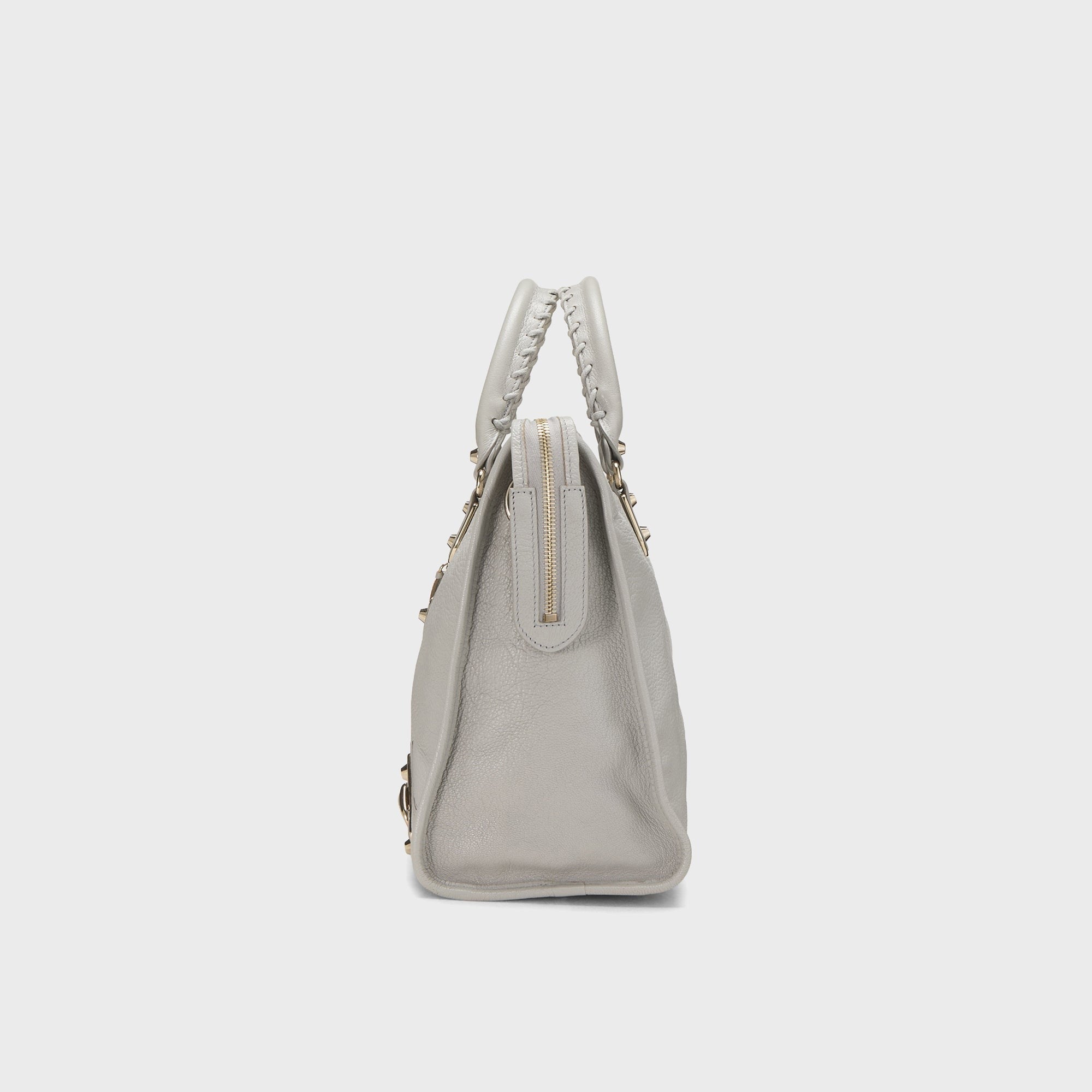 WGACA Balenciaga Chevre Leather Classic Metallic Edge Mini City Bag - Grey