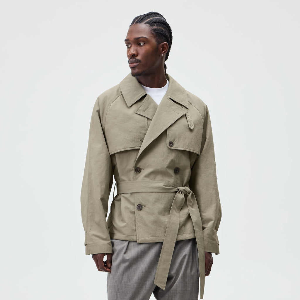 &Kin Washed Twill Nikolai Cropped Trench - Scene