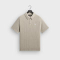 Kith Basket Weave Tilden Polo - Light Heather Grey