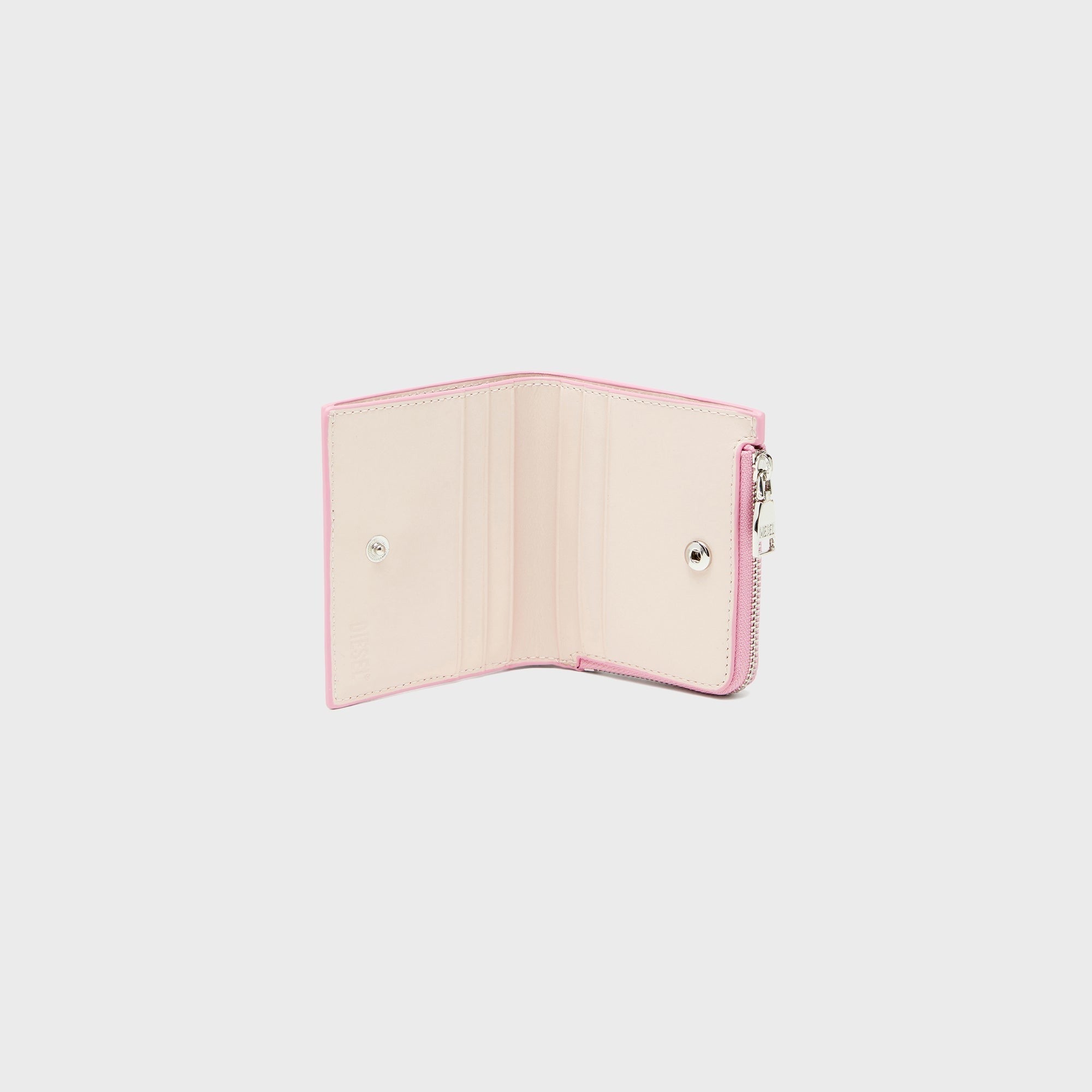 Diesel Glossy PU Bi-Fold Wallet - Light Pink